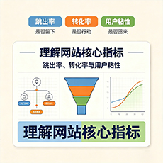 北海建站-理解网站核心指标：跳出率、转化率与用户粘性